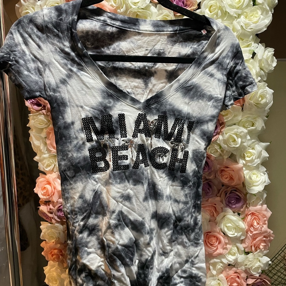 Tie dye  Miami beach short sleeve top